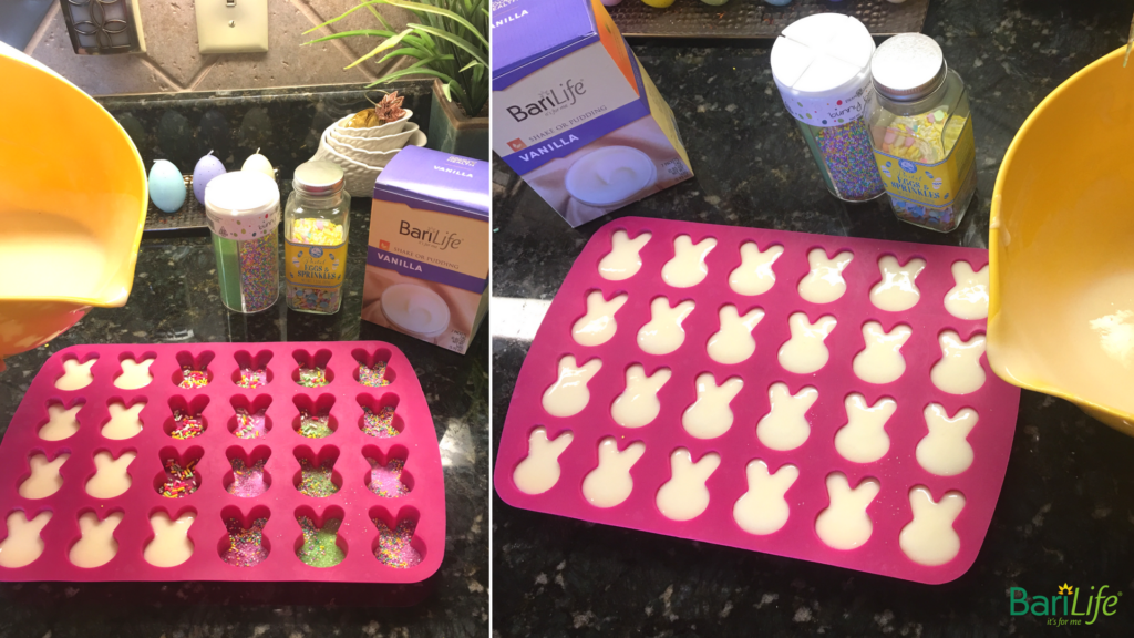 Pour mixture into molds